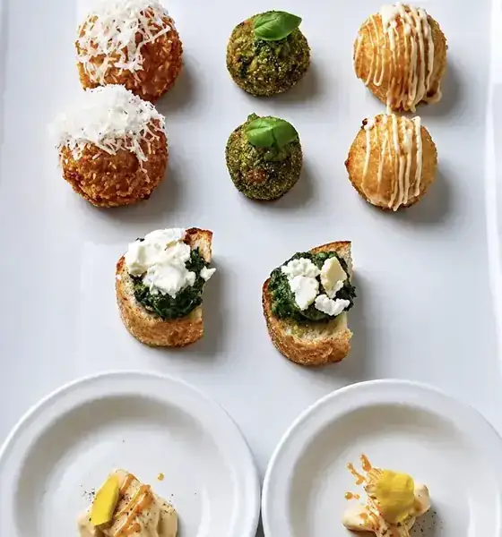 Trio of arancini canapes