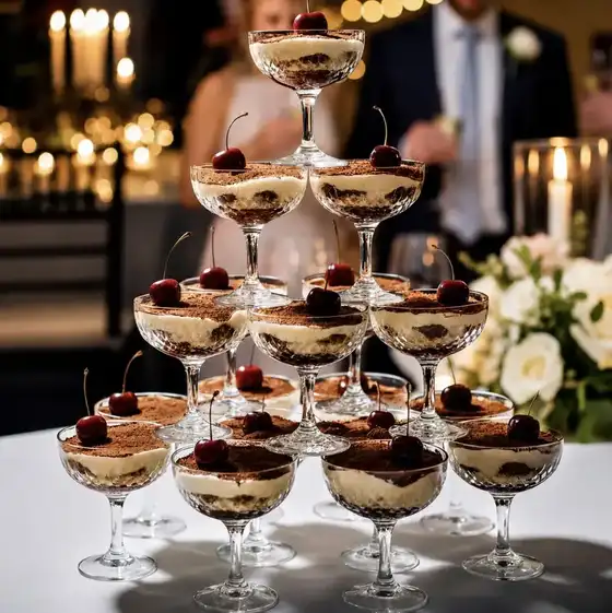 Dessert tower at an event